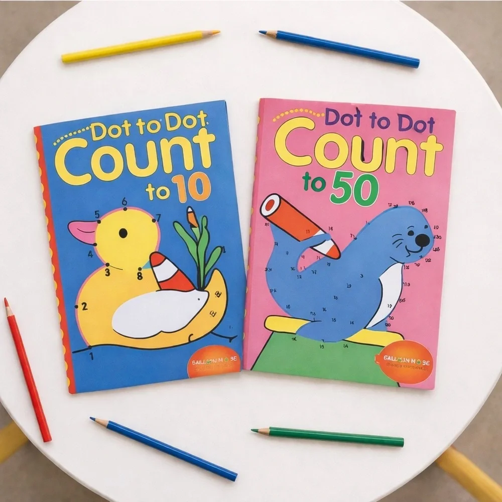 Dot to Dot Count to 10 and 50 | Paperback Bundle